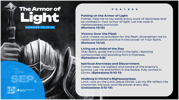 September Theme: The Armor Of Light